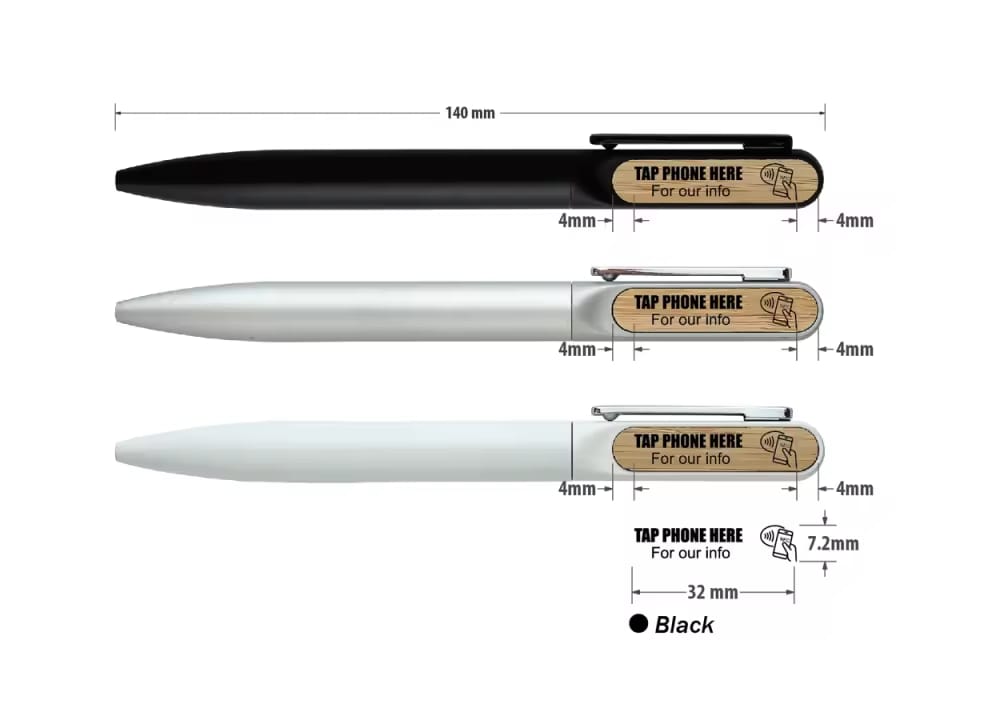 metal bamboo nfc pen