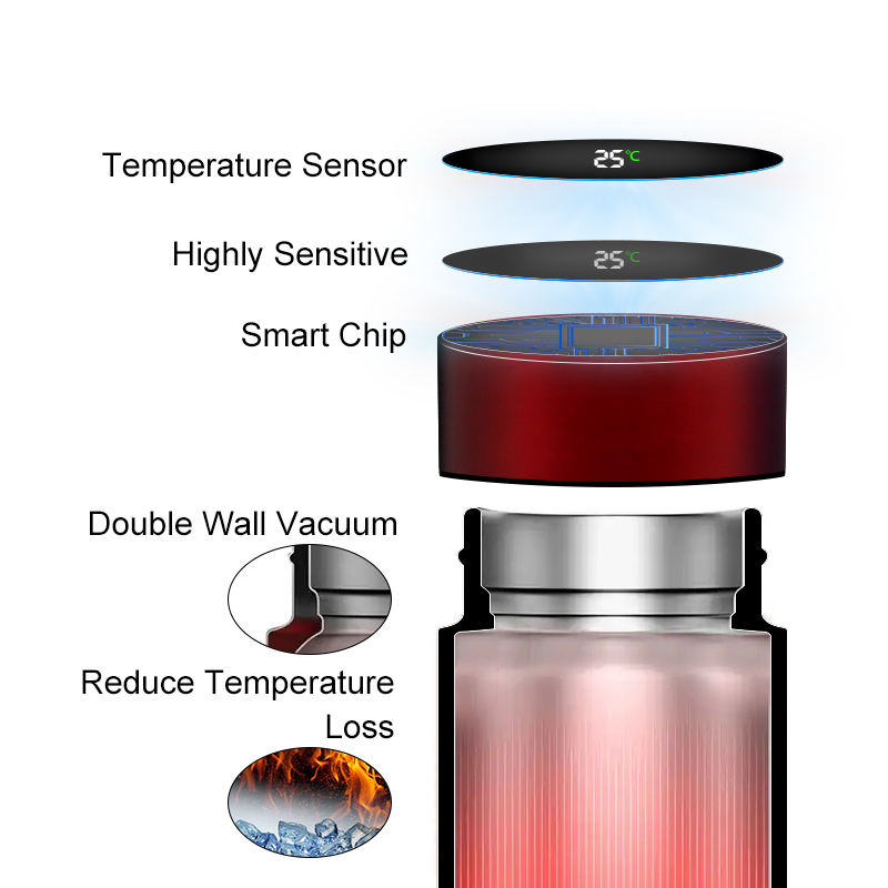 Tumbler with LED temperature Display